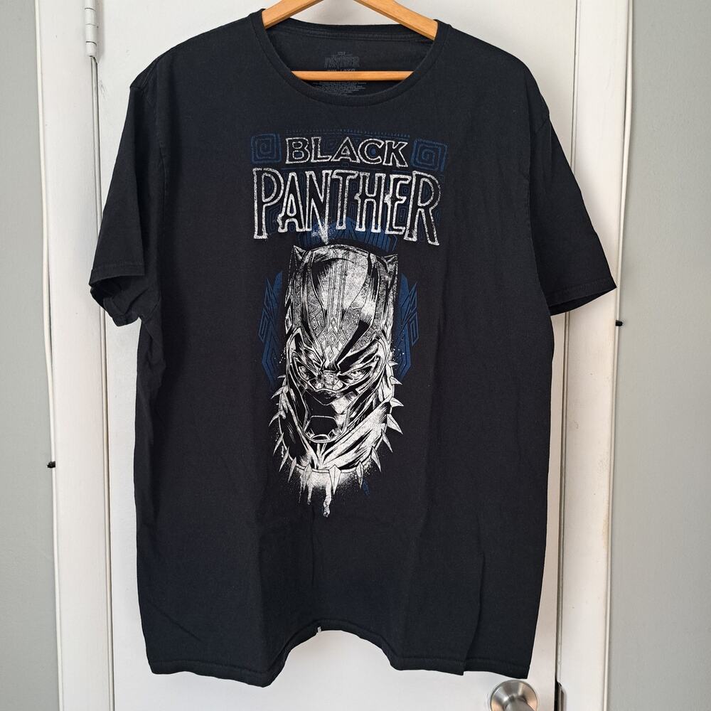 Marvel Black Panther Black T-Shirt Men's 2XL
